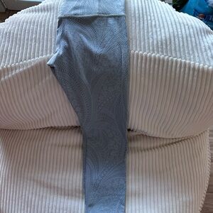 Athleta Light Blue Patterned Leggings